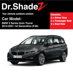 BMW 2 Series Gran Tourer 2014-2021 1st Generation (F46) Customised Luxury German Subcompact MPV Window Magnetic Sunshades