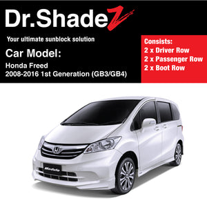 Honda Freed 2008-2016 1st Generation (GB3 GB4) Japan MPV Customised Car Window Magnetic Sunshades