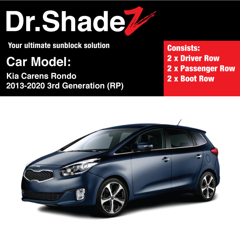 Kia Carens Rondo 2013-2020 3rd Generation (RP) Korean Hatchback Customised Car Window Magnetic Sunshades