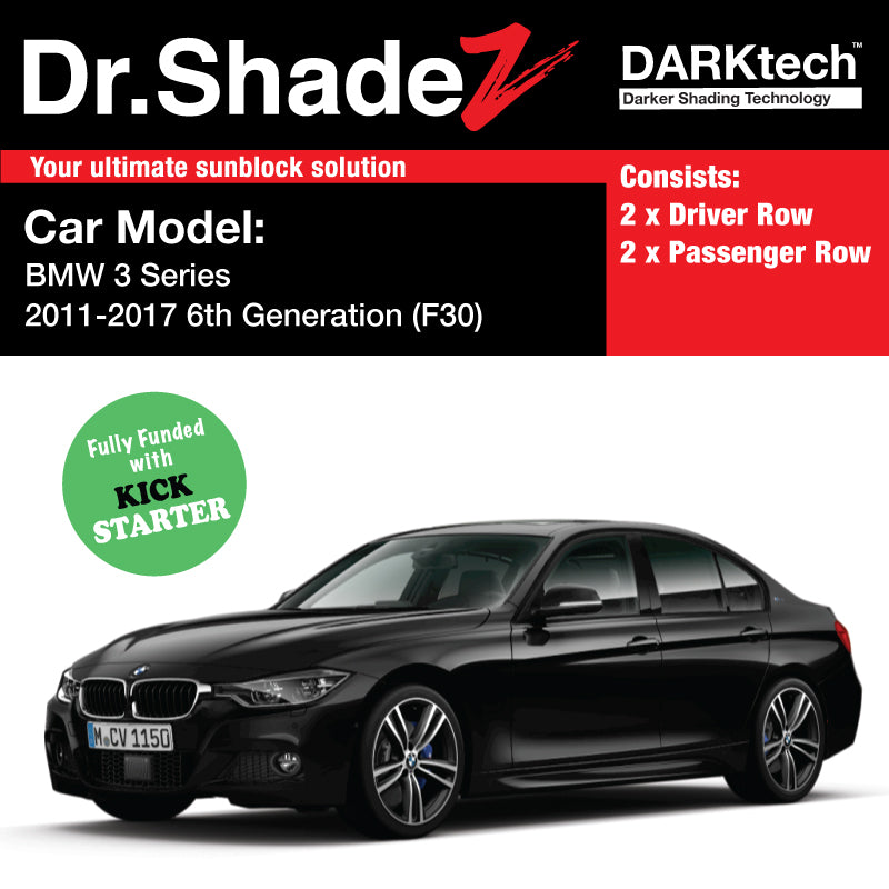 DARKtech BMW 3 series 2011-2019 6th Generation (F30) Customised Luxury Germany Sedan Car Window Magnetic Sunshades