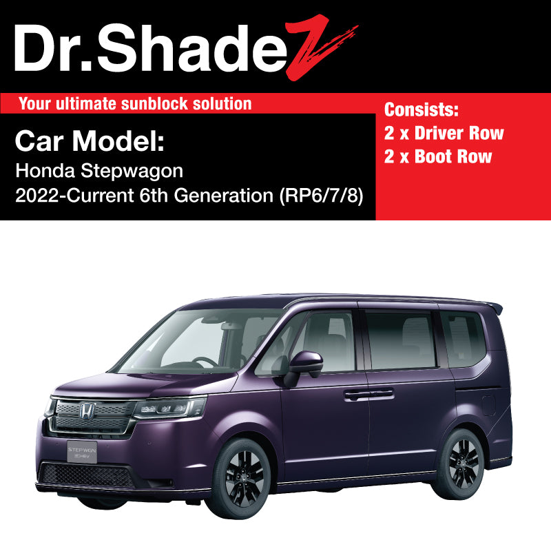 Honda Stepwagon 2022-Current 6th Generation (RP) Japan Mini MPV Customised Car Window Magnetic Sunshades